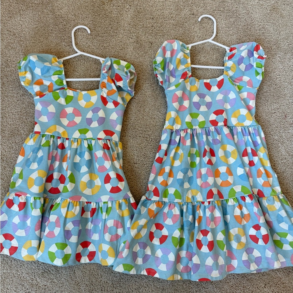 Monica & Andy matching summer dresses, 2T & 5T